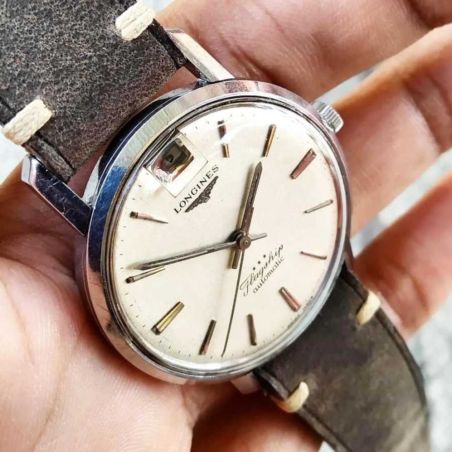 Jam Tangan Antik Longines Flagship date Automatic Swiss made