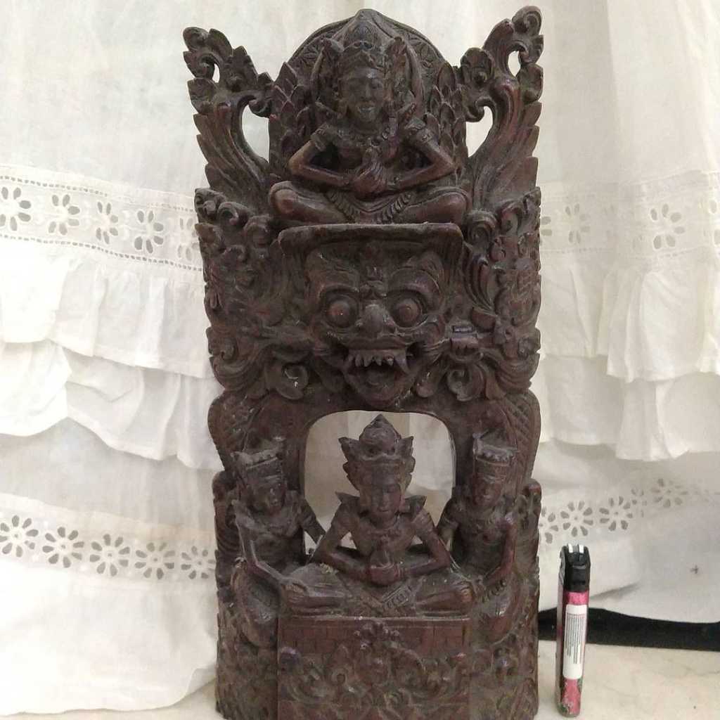 Ukiran Bali Makoro full ukir Bahan kayu sonokeling