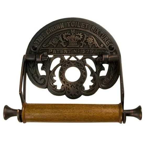 IRON BRASS TOILET PAPER ROLL HOLDER..