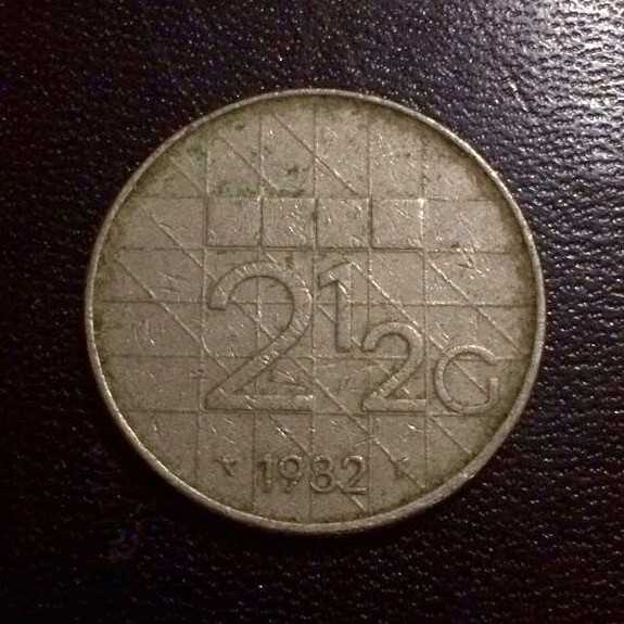 Belanda ( Netherlands ) - 2.5 Gulden 1982 : Koin / Asing / Kuno
