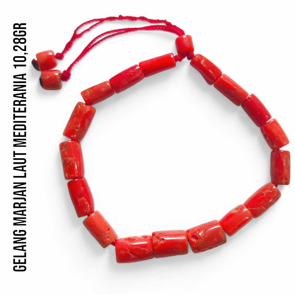 Gelang Marjan Corallium Rubrum Asli Laut Mediterania 10,28 Gram