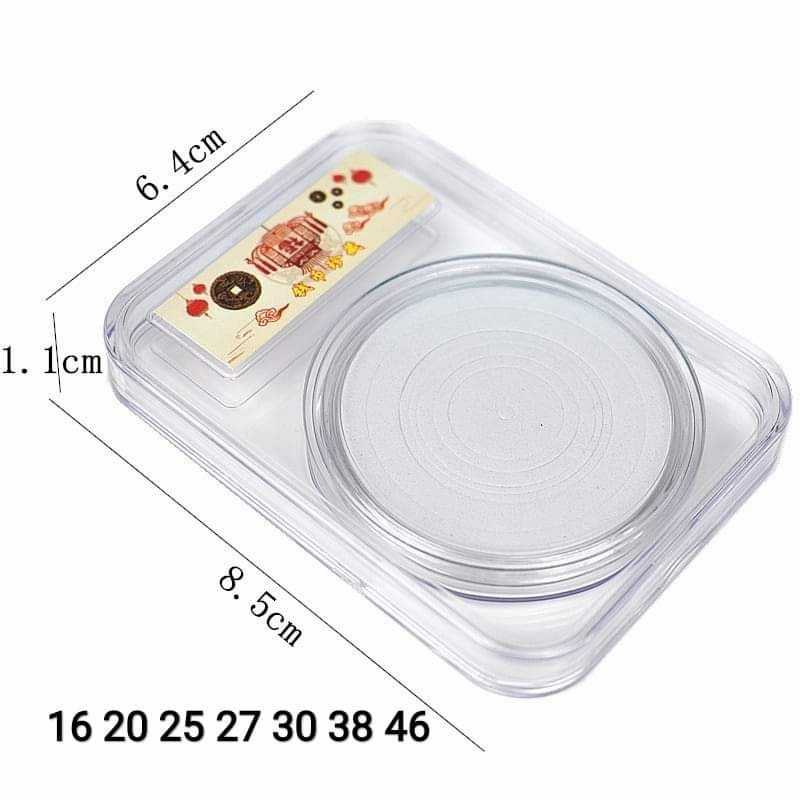 Pelindung koin coin holder slab universal kapsul busa 16 - 46 mm