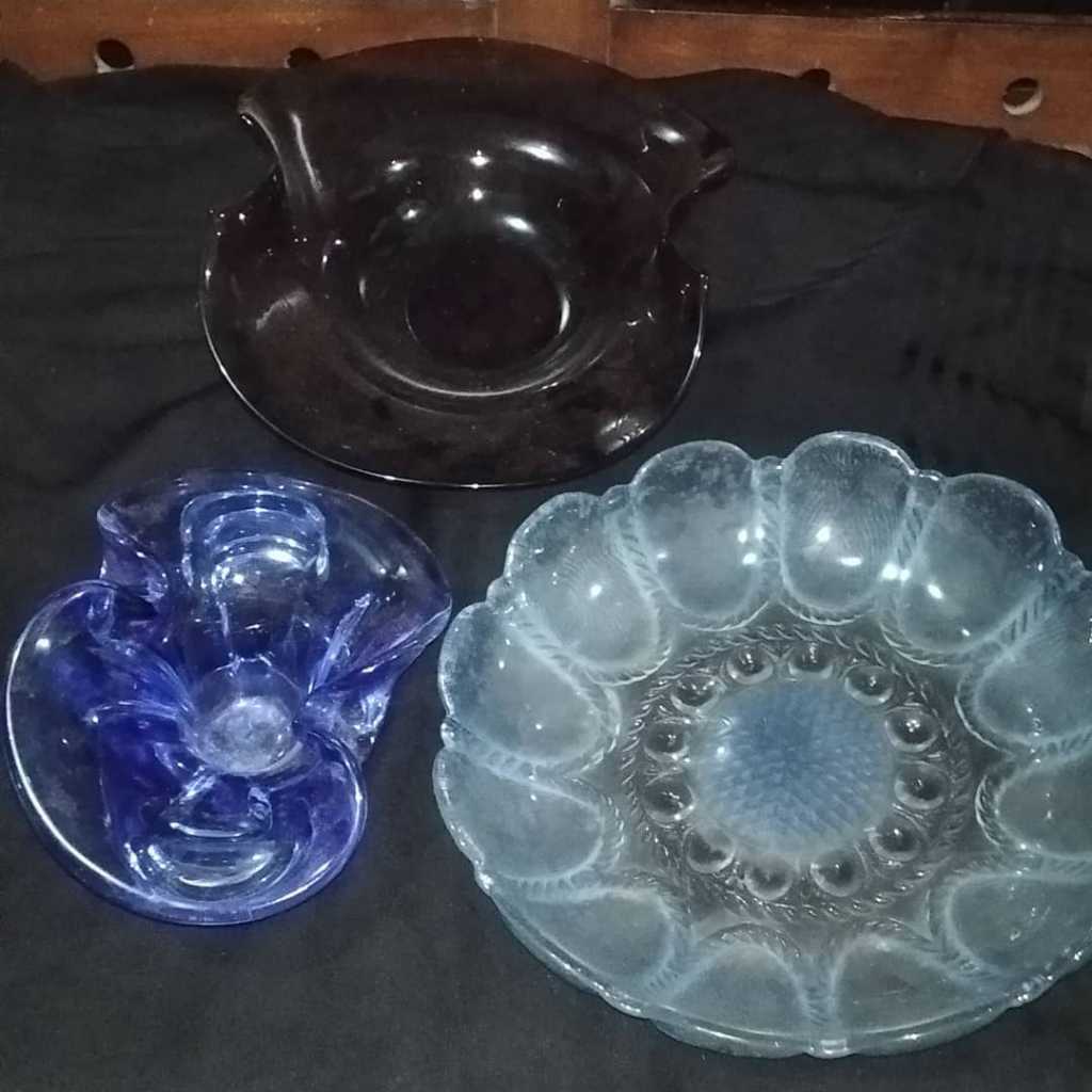 Tempat buah Japan Milkly kristal biru dan ungu