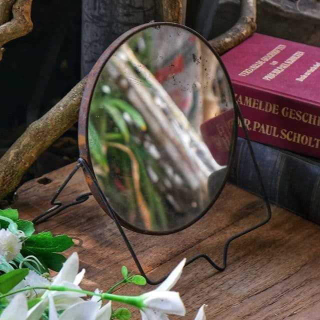 Cermin kaca lipat klasik kuno jadul