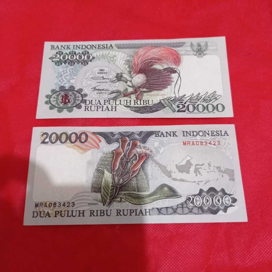 uang kuno 20000 cendrawasih xf
