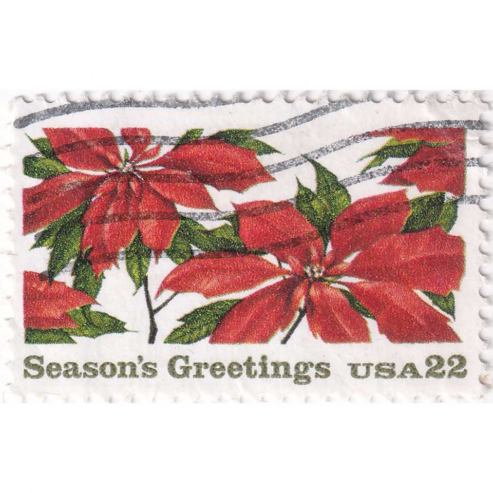 Prangko United States 1985 - Christmas Stamps - Euphorbia pulcherrima Used