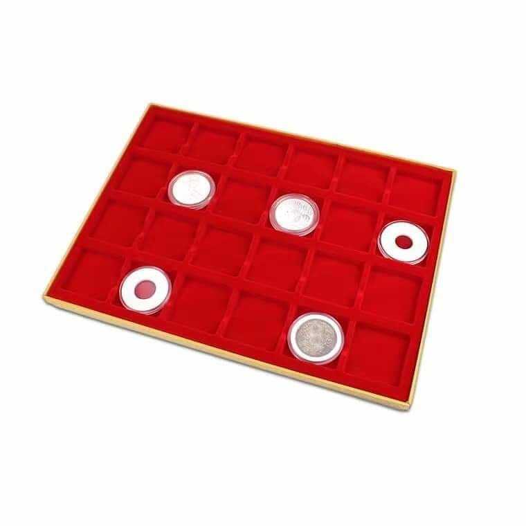 Tray dislay koin 360 x 270 mm 24 lubang 53 x 53 mm