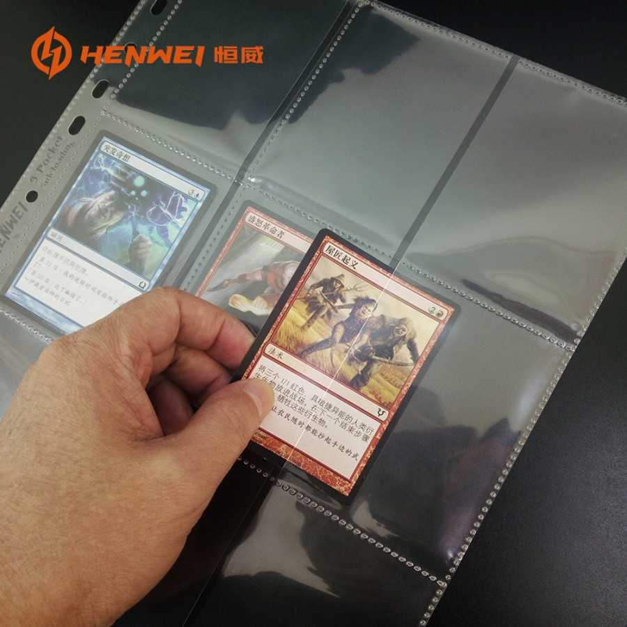 Refill HENWEI 9 pocket kantong transparan side loading bijian eceran