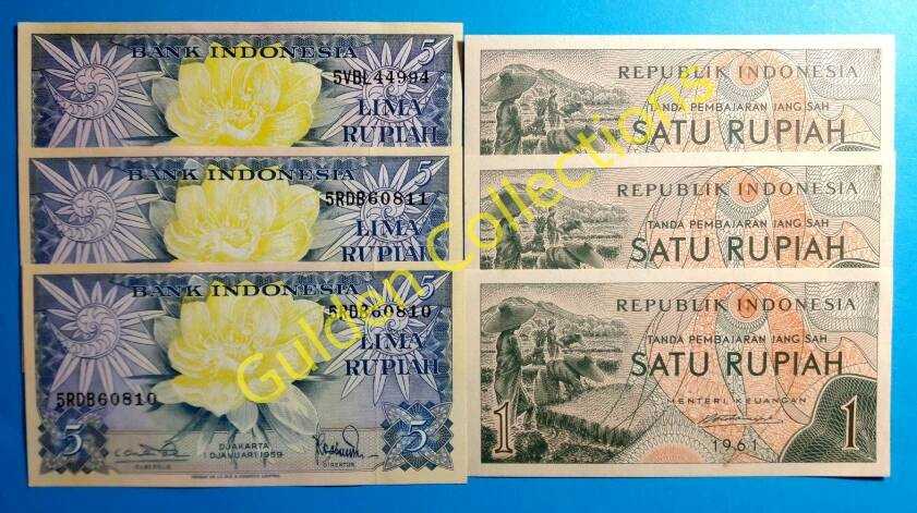 Paket Uang Kuno Kertas 18 Rupiah UNC Baru Gress Mulus