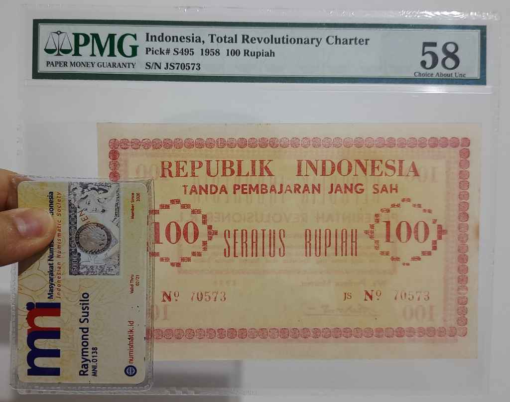 PMG55 PRRI 1000 Rupiah 1958