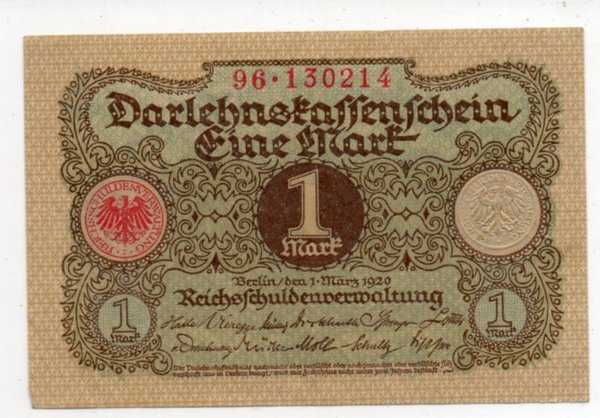 BL 2198 Jerman Lama 1 Mark Tahun 1920 Kondisi Sesuai gambar Mulus